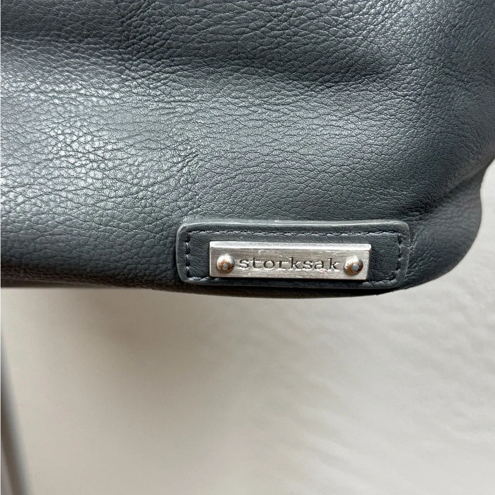 Storksak London Gray Diaper Bag Tote with Crossbody Strap